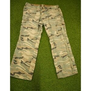 98 Ninety Eight Cargo Pants Women 18 Multicolor Camouflage Cotton Stretch Hiking